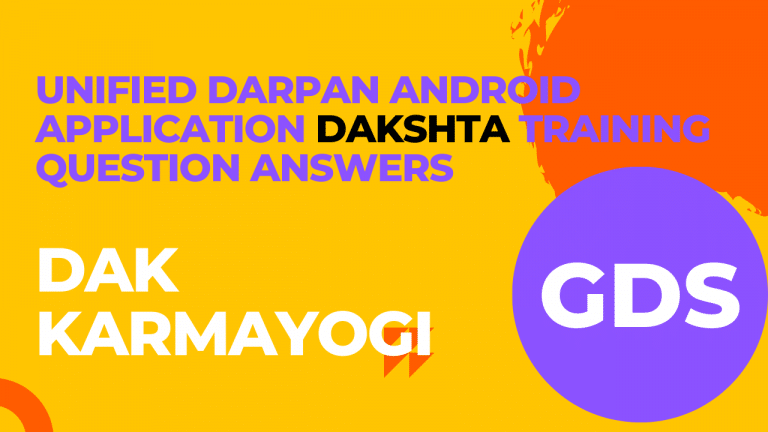 Unified Darpan Android Application Dakshta Training Question Answers