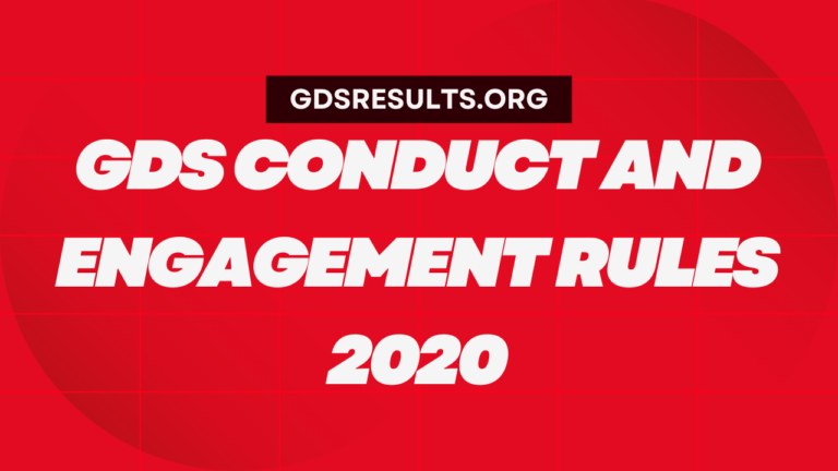 GDS Conduct and Engagement Rules 2020