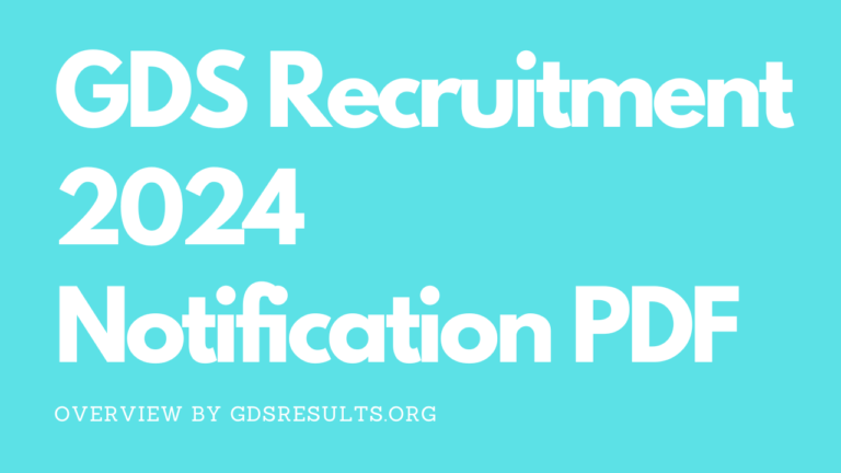 India Post GDS Notification 2024